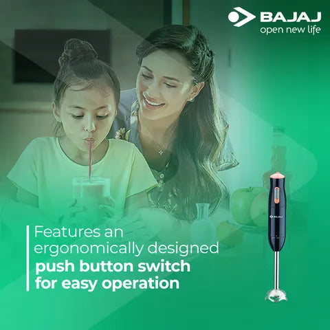 BAJAJ 300 Watt Hand Blender (Silent DC Motor, Black) (OPENBOX)