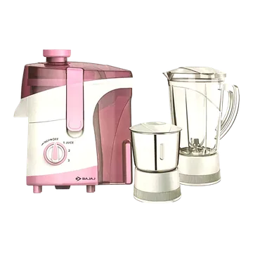 BAJAJ JX 30 500 Watt 3 Jars Juicer Mixer Grinder (18000 RPM, ISI Approved, White/Pink) (OPENBOX)