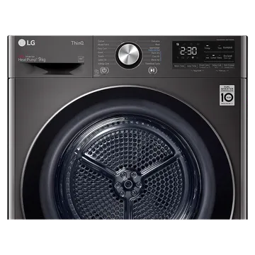 LG 9 kg 5 Star Inverter Fully Automatic Front Load Dryer (DHV09SWB, Wi-Fi Support, Black) (OPENBOX)