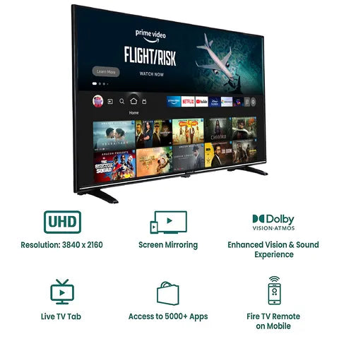 Croma Fire TV 127 cm (50 inch) 4K Ultra HD LED Fire TV with Alexa Compatibility (OPENBOX)