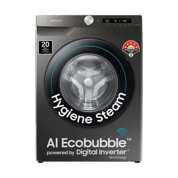 SAMSUNG 9 kg 5 Star Inverter Fully Automatic Front Load Washing Machine (WW90T504DAN1TL, AI Control Display, Inox) (OPENBOX)