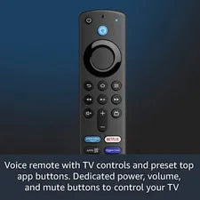 amazon Fire TV Stick 4K with Alexa Voice Remote 3rd Gen (Dolby Vision and Atmos Support, B08XVZRR21, Black) (OPENBOX)