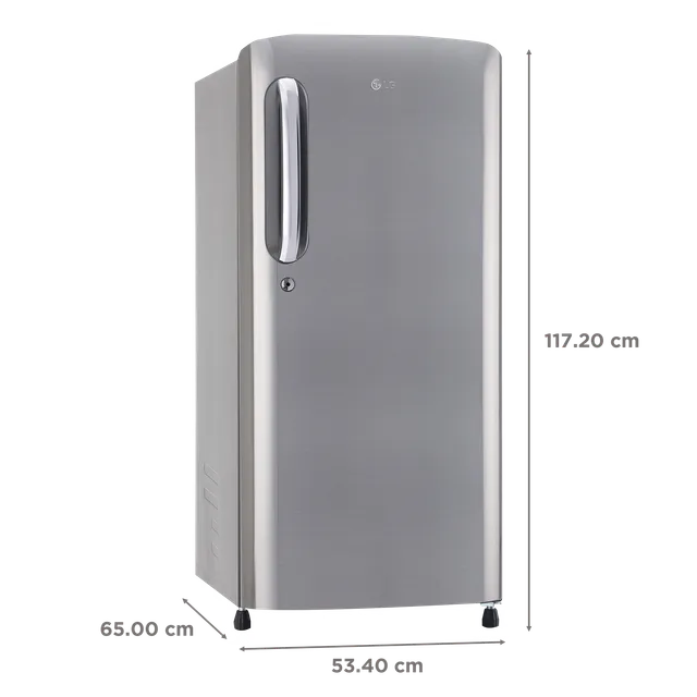 LG 185 Litres 3 Star Direct Cool Single Door Refrigerator with Stabilizer Free Operation (GL-B201APZD, Shiny Steel) (OPENBOX)
