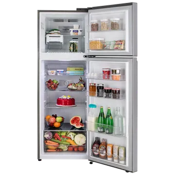 LG 340 Litres 2 Star Frost Free Double Door Convertible Refrigerator with Multi Air Flow System (GL-S342SPZY, Shiny Steel) (OPENBOX)