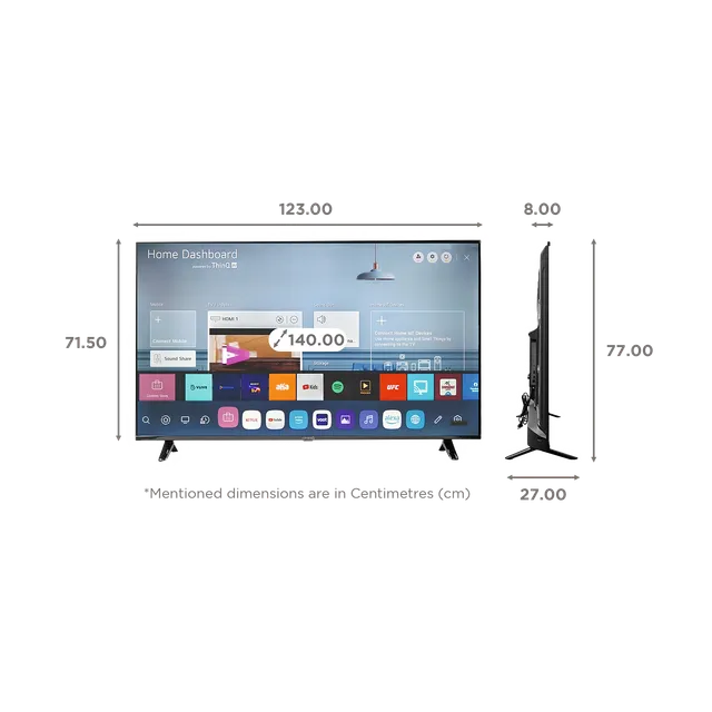 Croma 140 cm (55 inch) 4K Ultra HD LED WebOS TV with Google Assistant (OPENBOX)