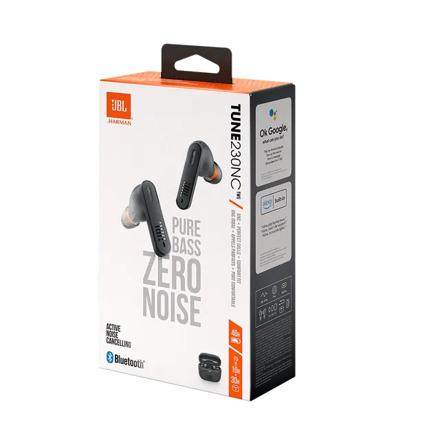 JBL Tune 230NC JBLT230NCTWSBLK TWS Earbuds with Active Noise Cancellation (Sweat & Water Resistant, 40 Hours Playback, Black) (OPENBOX)
