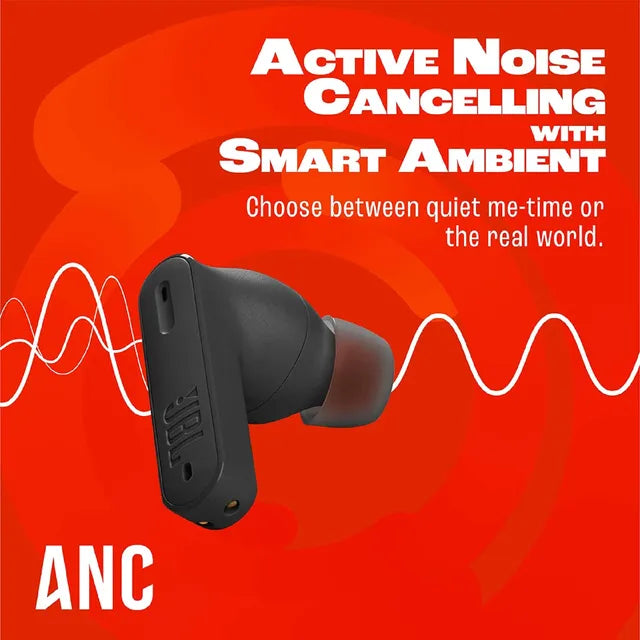 JBL Tune 230NC JBLT230NCTWSBLK TWS Earbuds with Active Noise Cancellation (Sweat & Water Resistant, 40 Hours Playback, Black) (OPENBOX)