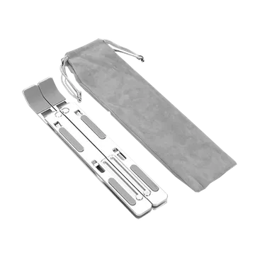 Croma Stand For Laptops Up to 15 Inch (Foldable Design, Silver) (OPENBOX)