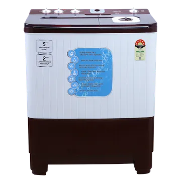 Croma 8.5 kg 5 Star Semi Automatic Washing Machine with Active Soak Function (CRLW085SMF231002, Burgundy) (OPENBOX)