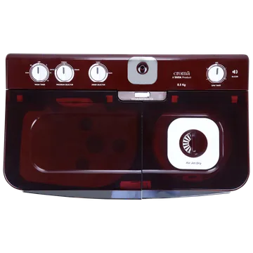 Croma 8.5 kg 5 Star Semi Automatic Washing Machine with Active Soak Function (CRLW085SMF231002, Burgundy) (OPENBOX)