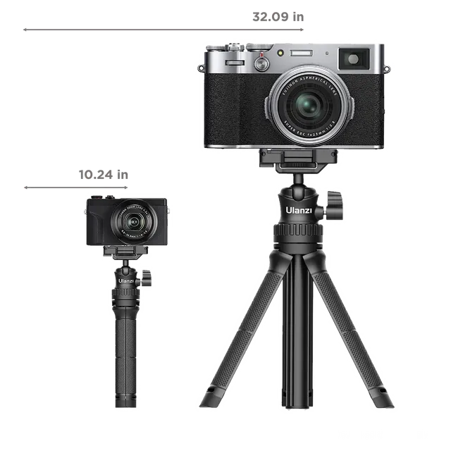 HIFFIN HF-34 81.5cm Adjustable Tripod for Mobile and Camera (2 in 1, Black) (OPENBOX)