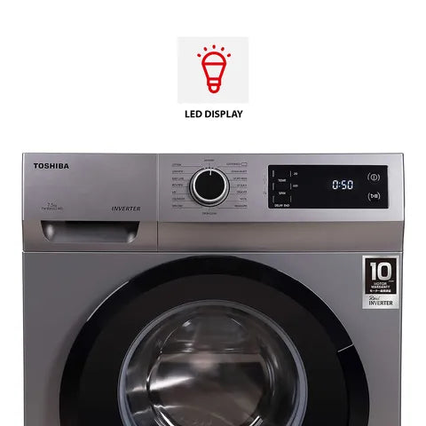 Toshiba 7.5 kg Fully Automatic Front Load Washing Machine (TW-BJ85S2, Silver) (OPENBOX)