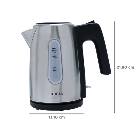 Croma 1L Stainless Steel Kettle (CRSK01LKTA006601) (OPENBOX)