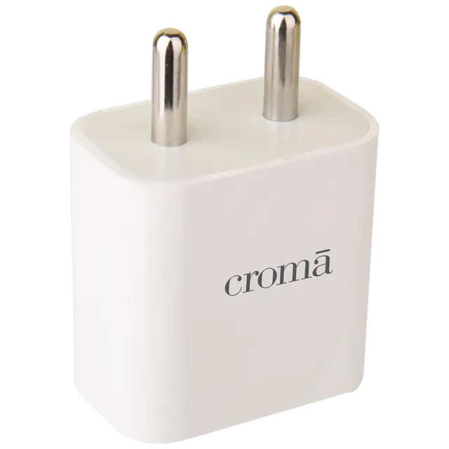 Croma 20W Type C Fast Charger (Type c to type c cable included, Apple compatible, white) (OPENBOX)