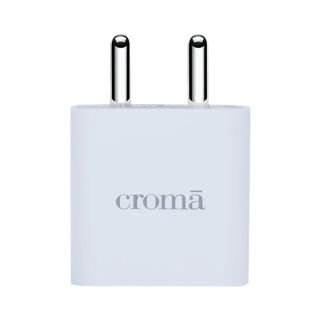 Croma 20W Type C Fast Charger (Type c to type c cable included, Apple compatible, white) (OPENBOX)