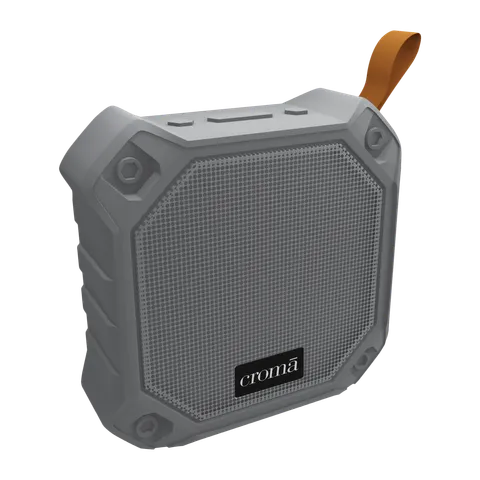 Croma 5W Portable Bluetooth Speaker (Water Proof, 21 Hours Playback Time, True Wireless Stereo Function, Grey) (OPENBOX)