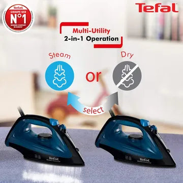 Tefal Steam Essential 1200 Watts 150ml Steam Iron Anti-Calc Feature, FV1028O1 (OPENBOX)