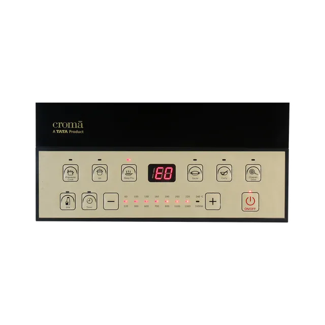 Croma 1600W Induction Cooktop with 7 Preset Menus (OPENBOX)
