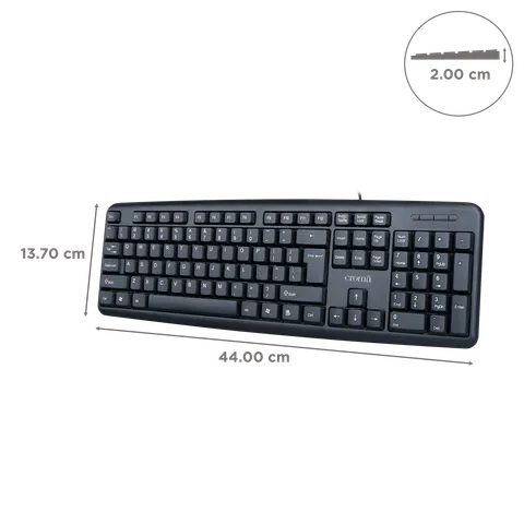 Croma Wired Keyboard CRSP105KBA016501 (OPENBOX)