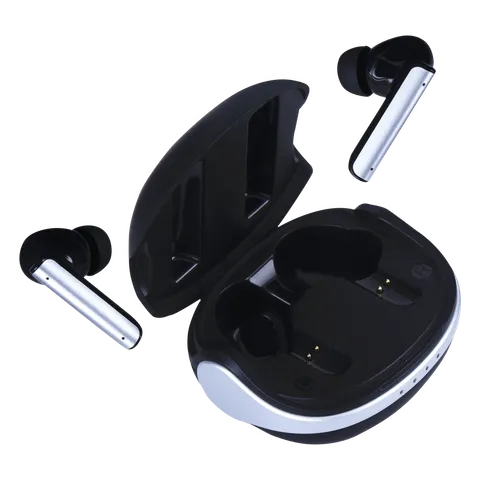 Croma TWS Earbuds with Active Noise Cancellation (IPX5 Water Resistant, Fast Charging Support, Black and Grey) (OPENBOX)