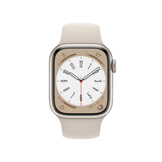 Apple Watch Series 8 GPS with Sports Band (45mm Retina LTPO OLED Display, Starlight Aluminium Case) (OPENBOX)