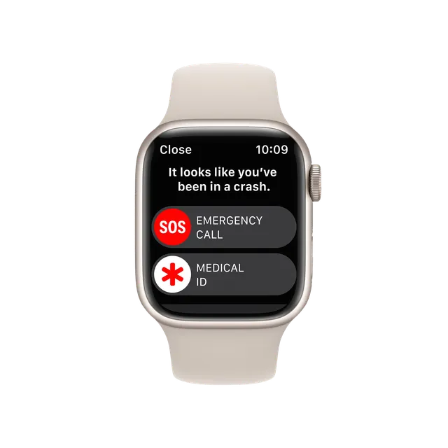 Apple Watch Series 8 GPS with Sports Band (45mm Retina LTPO OLED Display, Starlight Aluminium Case) (OPENBOX)