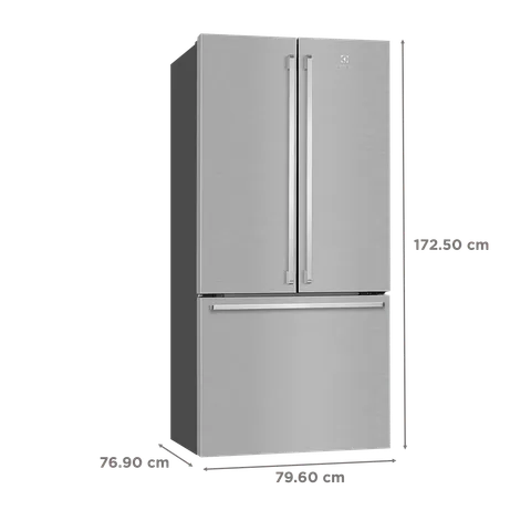 Electrolux UltimateTaste 700 524 Litres Frost Free French Door Refrigerator with NutriFresher Inverter Compressor (EHE5224C-A NIN, Arctic Silver) ( OPENBOX)