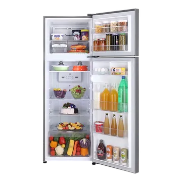 LG 288 Litres 2 Star Frost Free Double Door Convertible Refrigerator with Multi Air Flow (GL-S322SPZY.APZZEB, Shiny Steel) (OPENBOX)