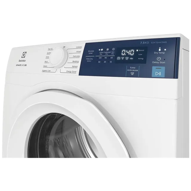 Electrolux UltimateCare 300 7.5 kg Fully Automatic Front Load Dryer (ReverseTumbling Function, EDV754H3WB, White) (OPENBOX)