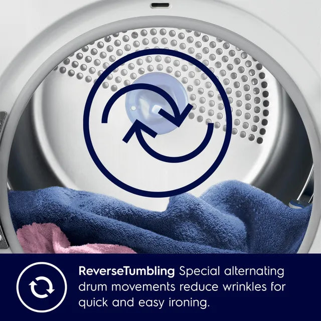 Electrolux 8.5 Kg Fully Automatic Front Load Dryer (UltimateCare 300, EDV854J3WB, ReverseTumbling, White) (OPENBOX)