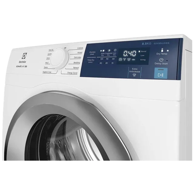 Electrolux 8.5 Kg Fully Automatic Front Load Dryer (UltimateCare 300, EDV854J3WB, ReverseTumbling, White) (OPENBOX)