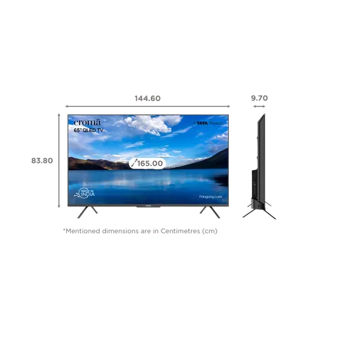 Croma 165 cm (65 inch) QLED 4K Ultra HD Google TV with Dolby Atmos (OPENBOX)