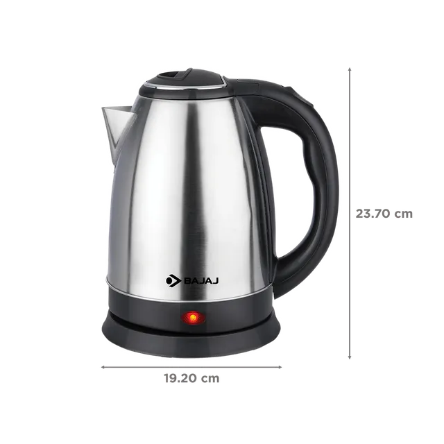 BAJAJ KTX 1500 Watt 1.8 Litre Electric Kettle with Concealed Heating Element (Black) (OPENBOX)