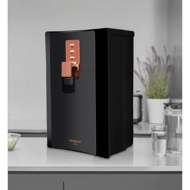 Aquaguard Superio 5L RO + UV + MTDS + SS Smart Water Purifier with Active Copper Zinc Booster Tech and 7 Stage Purification (Black/Metallic Copper) (OPENBOX)