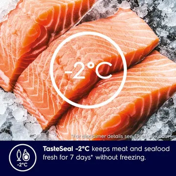 Electrolux 341 Litres 2 Star Frost Free Double Door Refrigerator (Black Steel) (OPENBOX)