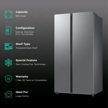 SAMSUNG SBS 653L RS76CG8113SLHL STL 3S (OPENBOX)