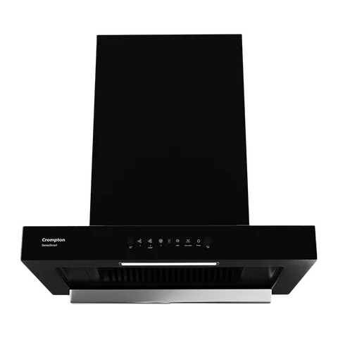 Crompton SensoSmart 60cm 1620m3/hr Ducted Auto Clean Wall Mounted Chimney with Touch Control Panel (Midnight Black) (OPENBOX)