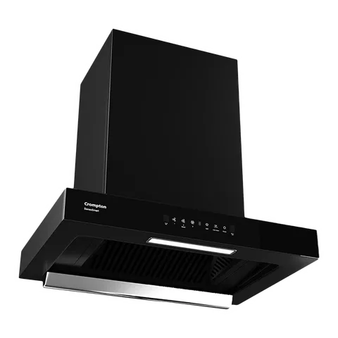Crompton SensoSmart 60cm 1620m3/hr Ducted Auto Clean Wall Mounted Chimney with Touch Control Panel (Midnight Black) (OPENBOX)