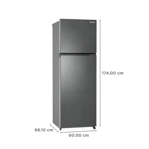 Panasonic Prime 338 Litres 3 Star Frost Free Double Door Convertible Refrigerator (Model: NR-TG357CVHN, Electric Grey) (OPENBOX)