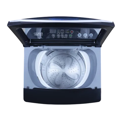 Croma 11 kg 5 Star Inverter Fully Automatic Top Load Washing Machine ( In-built Heater, Mid Black) (OPENBOX)