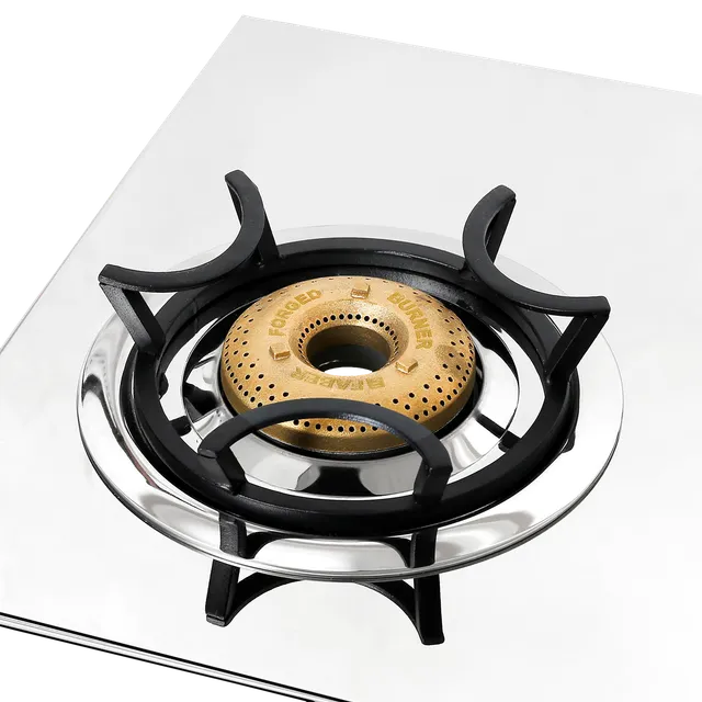 Faber Hilux Max 3BB SS 3 Burner Manual Gas Stove (Black Diamond Coated Sturdy Pan Support, Silver) (OPENBOX)