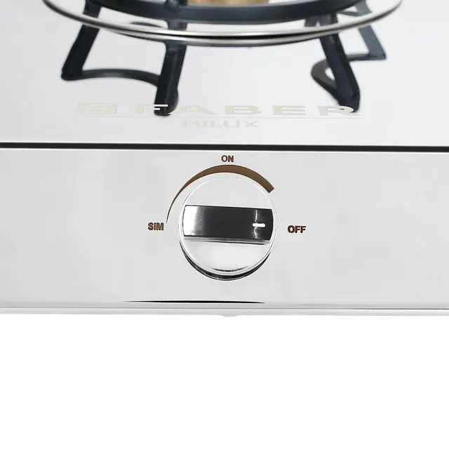 Faber Hilux Max 3BB SS 3 Burner Manual Gas Stove (Black Diamond Coated Sturdy Pan Support, Silver) (OPENBOX)