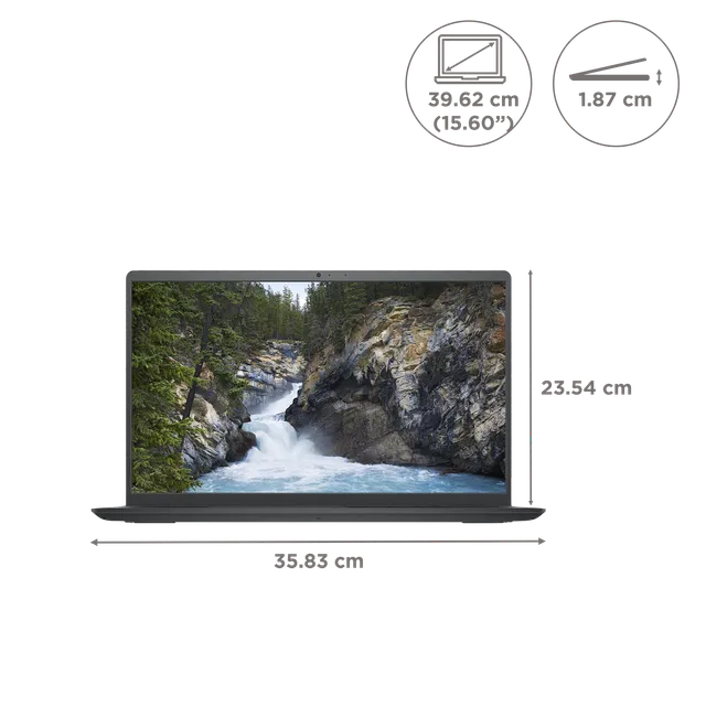 DELL Inspiron 15 3520 Intel Core i3 12th Gen Notebook Laptop (8GB, 512GB SSD, Windows 11 Home, 15.6 inch Full HD Display, Carbon Black, 1.85 KG) (OPENBOX)