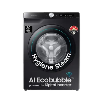 SAMSUNG 12 kg 5 Star Inverter Fully Automatic Front Load Washing Machine (WW12T504DAB/TL, Built-In Heater, Black Caviar) (OPENBOX)