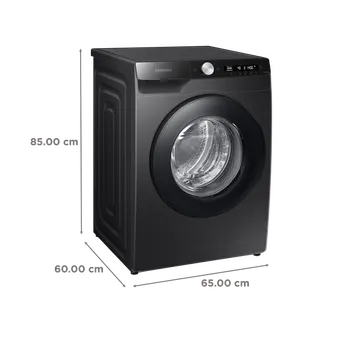 SAMSUNG 12 kg 5 Star Inverter Fully Automatic Front Load Washing Machine (WW12T504DAB/TL, Built-In Heater, Black Caviar) (OPENBOX)