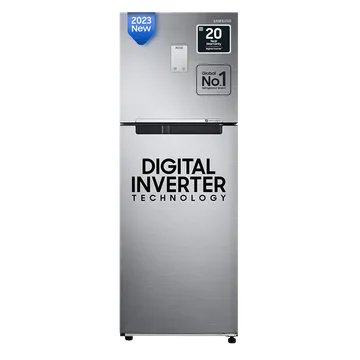 Samsung 224 Litres 2 Star Frost Free Double Door Refrigerator with Curd Maestro and Digital Inverter Compressor (RT28C3522S8/HL, Elegant Inox) (OPENBOX)