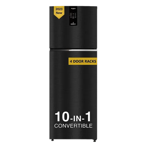 Whirlpool Intellifresh Pro 375 327 Litres 2 Star Frost Free Double Door Convertible Refrigerator with 6th Sense Technology (Grey) (OPENBOX)