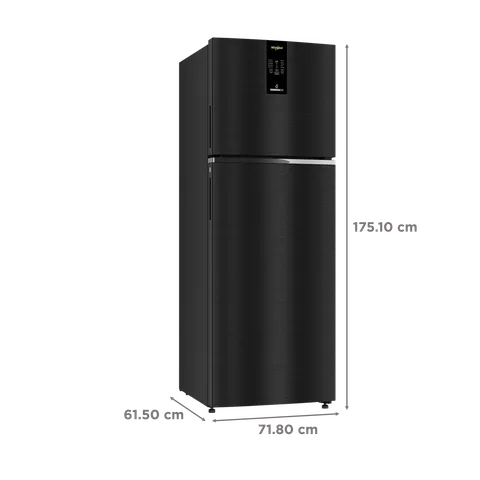 Whirlpool Intellifresh Pro 375 327 Litres 2 Star Frost Free Double Door Convertible Refrigerator with 6th Sense Technology (Grey) (OPENBOX)