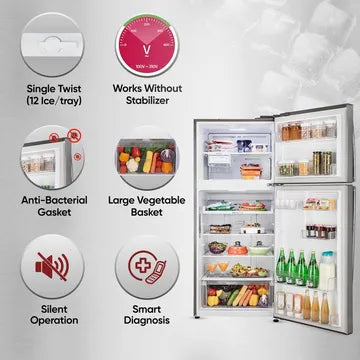 LG 446 Litres 1 Star Frost Free Double Door Convertible Refrigerator (GL-T502CPZR) (OPENBOX)