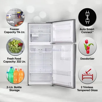 LG 446 Litres 1 Star Frost Free Double Door Convertible Refrigerator (GL-T502CPZR) (OPENBOX)